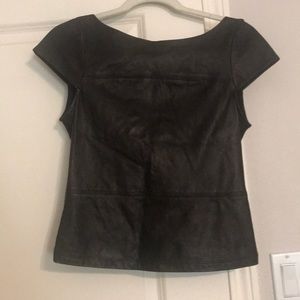 Alice + Olivia Leather top